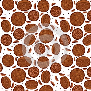 Seamless pie pattern, pie pieces, food, baking, apple pies